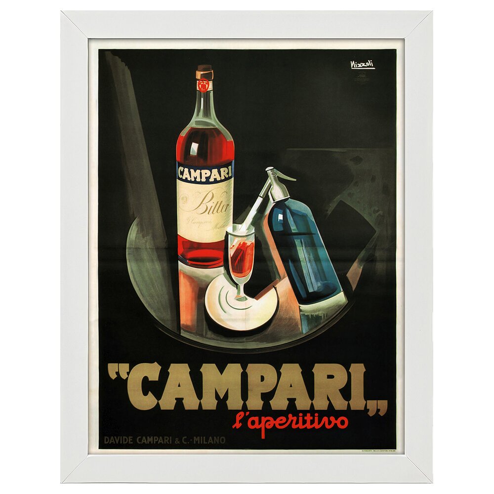 Leinwandbild Vintage Advertising Poster Campari