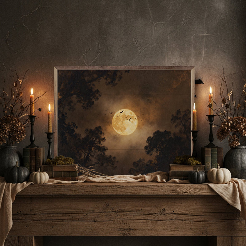 Pleine lune, H 16 po x l 20 po