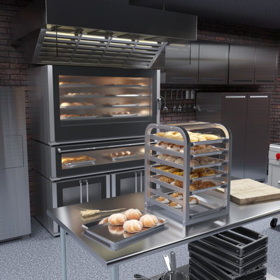 Paquet de 6 | 13 po X 18 po Demi-taille en aluminium perforé Bun / feuille Pan | Idéal pour la cuisson, le rôtissage, le refroidissement, la préparation ou le rangement - un incontournable dans les restaurants, les boulangeries et les cuisines occupées.