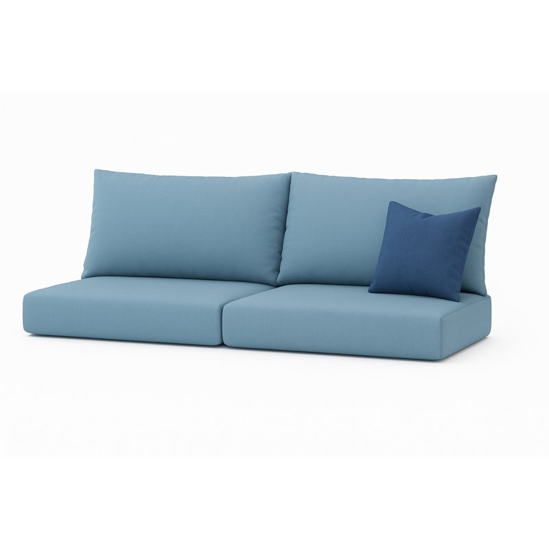 Outdoor Sunbrella Sofa Cushion Cover, Canvas Denim, 25'" W x 5" D