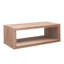 Table basse rustique à bords perlés rustiques - 47,6 po avec tablette de rangement ouverte, style campagne moderne