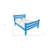 Caribbean Blue Solid Wood Twin Bed Frame