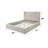 Beige Fabric Queen Bed(Only Bed)