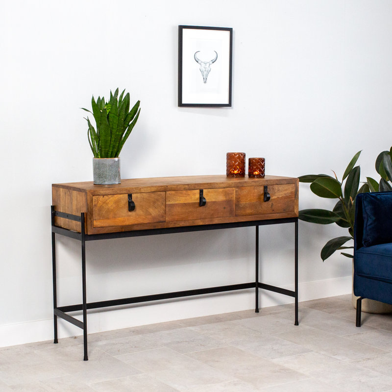 Mercedes 120cm Solid Wood Top Console Table