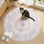 Tapis rond rose lavable à la machine Kaldi-1527161876