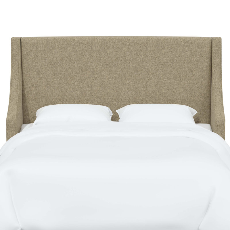 Riane Upholstered Headboard, Queen, Zuma White Textured Linen
