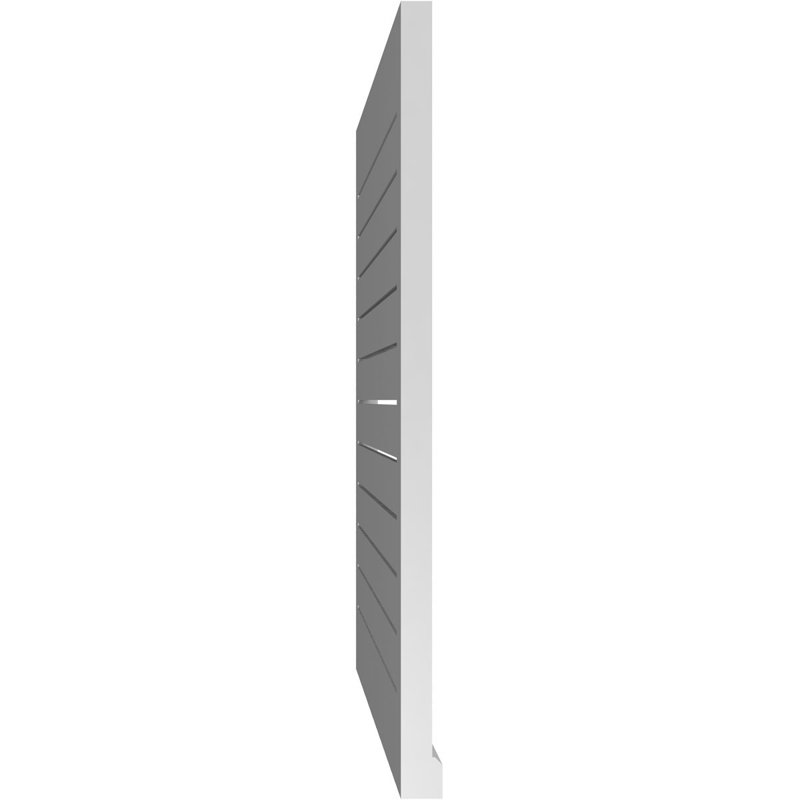 Évent à pignon fonctionnel en uréthane rectangulaire à fixation en surface, brun clair apprêté, H 38 po x l 32 po x P 2 po