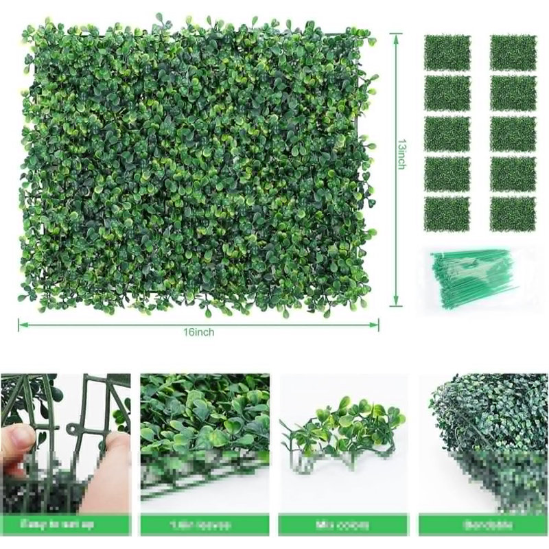 Clôture en polyéthylène vert H 13 po x l 16 po