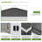 8 ft. W x 6 ft. D Tool Storage Outdoor Storage Shed with  with Floor, Lockable Sliding Doors and Vents-100137803