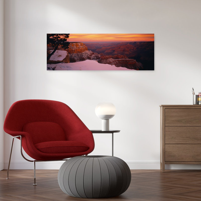 Rock Formations On A Landscape Grand Canyon National Park Arizona USA by James Cowlin - Wrapped Canvas Panoramic Print