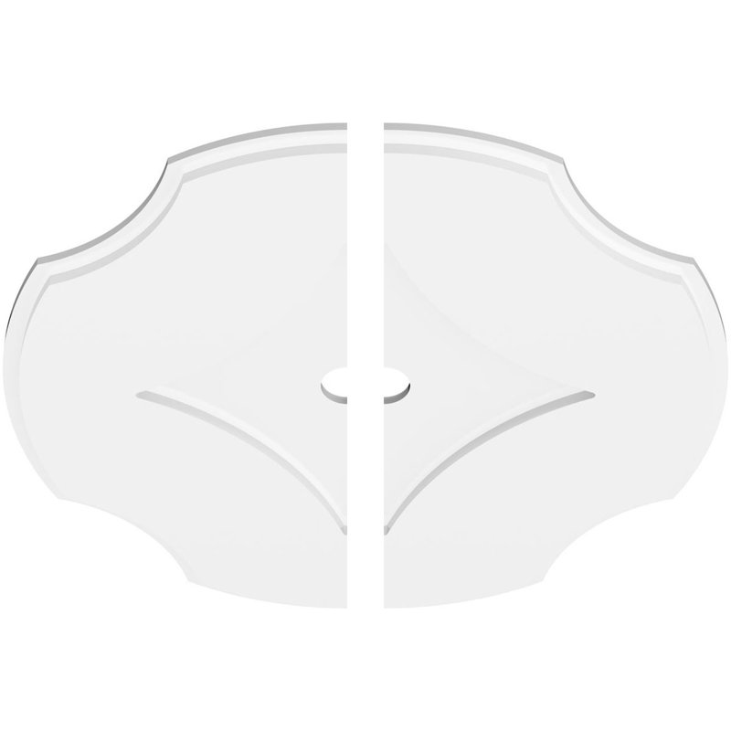 Médaillon de plafond contemporain en PVC 16 po x P 4 po x P 5 1/2 po x P 1 po Percival, H 1 po x l 26 po x P 26 po