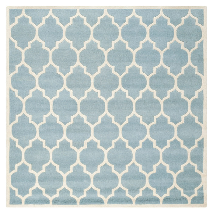 Carolene Hand Tufted Wool Geometric Rug, Square 8'9"