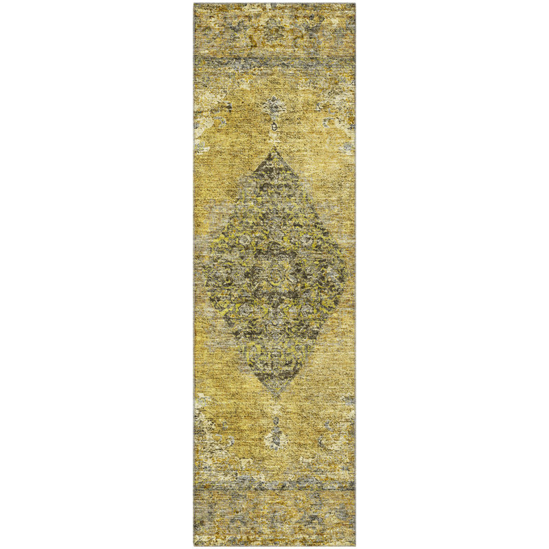 Tapis de qualité supérieure lavable à la machine Mayfield, Tapis de couloir 2 pi 3 po x 7 pi 6 po, Blé
