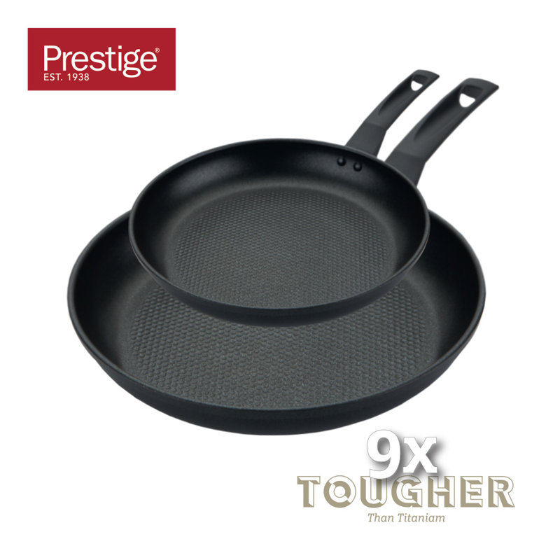 Prestige 2piece Aluminium NonStick Frying Pan Set