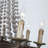 8 - Light Candle Style Teardrop Scalloped Bead Empire Chandelier