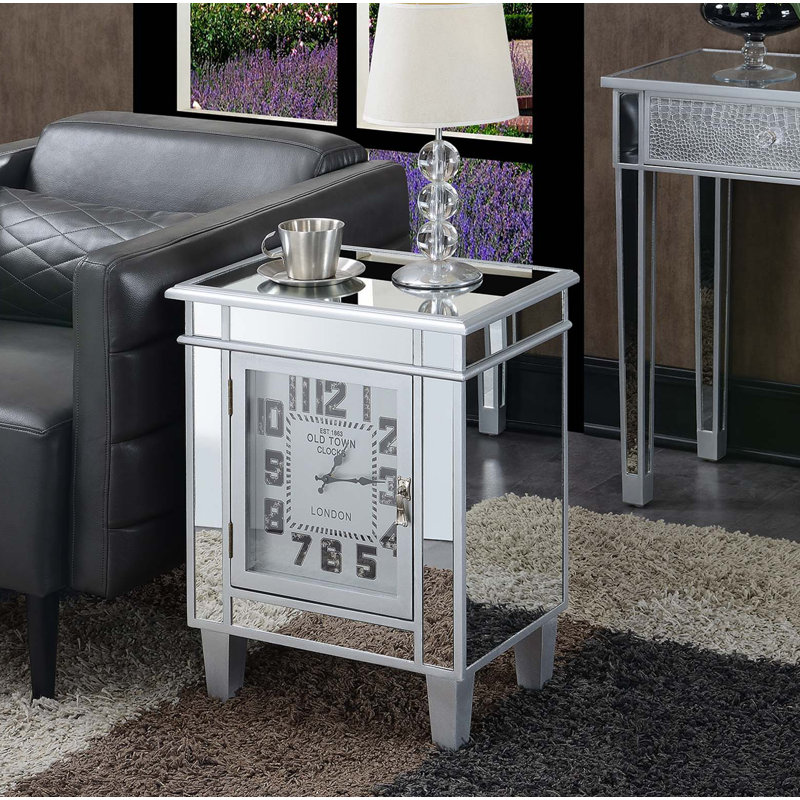 Haskin Mirrored Glass Top 2 - Drawer End Table