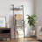 Versatile Industrial Rustic Brown Wall-Leaning Blanket Ladder with Storage Shelf