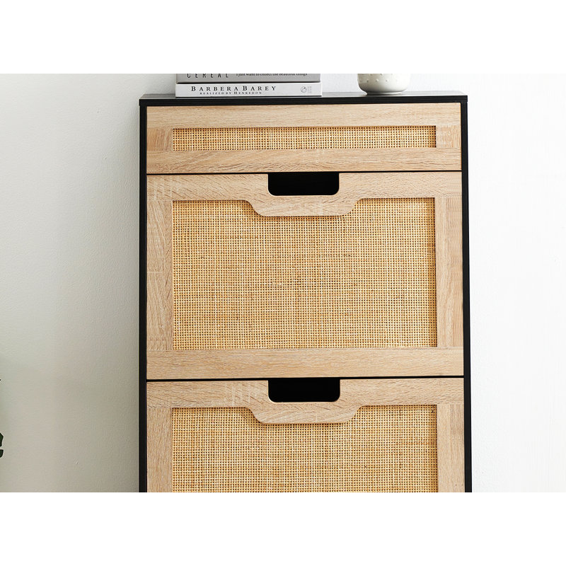12 Pair Shoe Storage Cabinet, Black