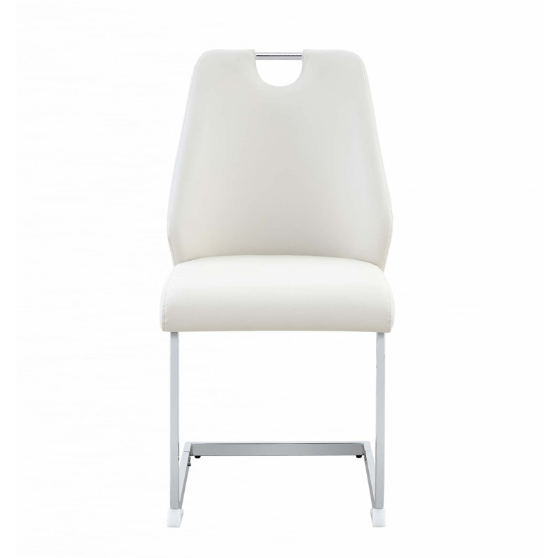 Chaises de cuisine en polyuréthane, 4, Blanc