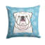  Coussin Snowflake English Bulldog 14 "-493376512