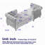 Chaise longue d'intérieur en chenille de 81 po avec coussins et motif Guesno-111702965