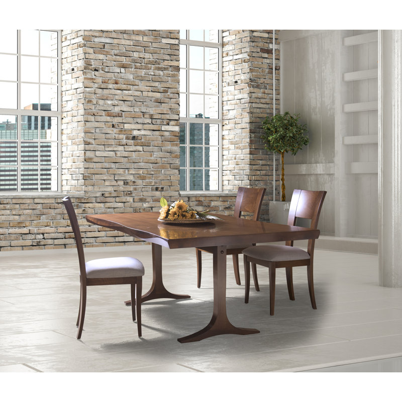 Maple Solid Wood Dining Table, Chocolate, 29" H x 80" W x 36" D