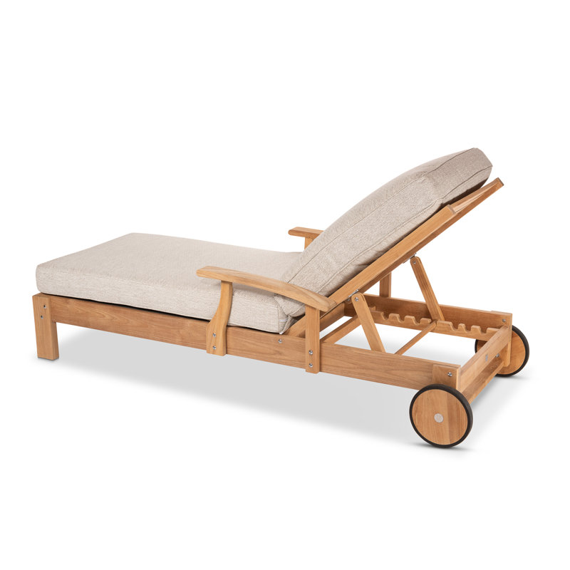 Newport Outdoor Teak Chaise Lounge