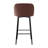 BLACK METAL SWIVEL COUNTER CHAIR IN PINK CHENILLE-602154422