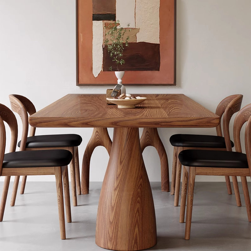 Loon Peak 62.99" Brown Rectangular Solid Wood Dining Table - Wayfair Canada