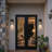 1-Light 9''H Dimmable LED Black Iron Outdoor Wall Light
