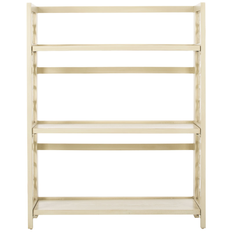 Étagère à livres l 42,5 "x H 33,5" Brontie, Orge, (3 tablettes) H 42 po x l 33 po x P 13 po