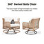 Ensemble de conversation modulaire en rotin pour l'extérieur 4 pièces avec chaises pivotantes-131749536-131749548