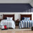 Tommy Hilfiger Berkeley Stripe Reversible Dark Blue Comforter Set-123353119-123353121