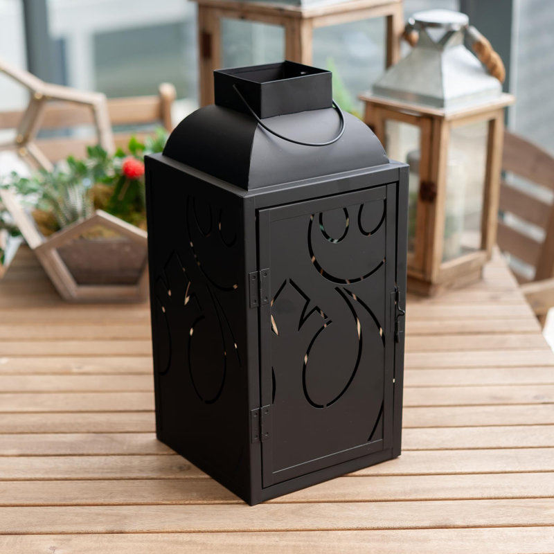 Lanterne noire Star Wars | Motif d'insigne rebelle | 14 pouces de hauteur