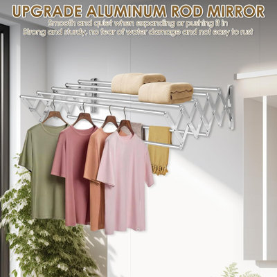 Portant à linge mural 31,5 ", grande capacité de 130 LBS