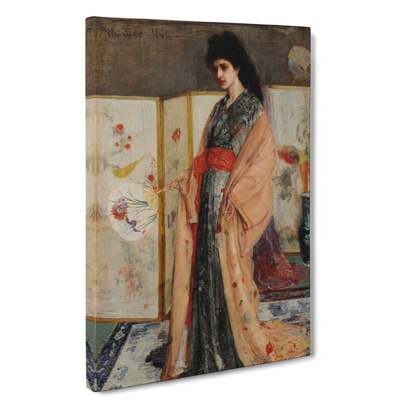Lady In A Kimono by James Mcneill Whistler - Wrapped Canvas, 60cm H x 40cm W x 3cm D