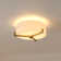 Hamlin 17.63" Wide 2-Light Semi Flush Mount With Glass Shade In Blackened Bronze/Brushed Brass