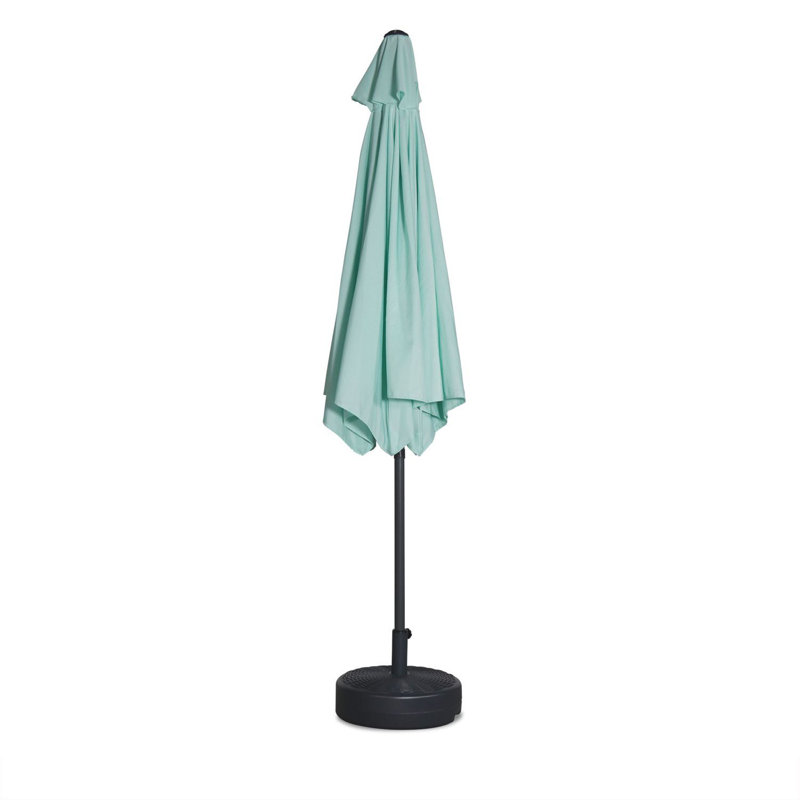 Alishea 296cm X 196cm Rectangular Tilt Parasol, Water Green