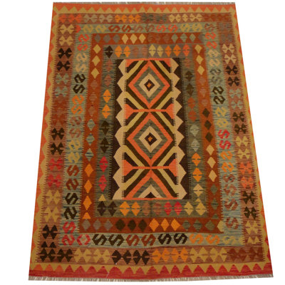 Tapis rouille tissé à la main Azpeitia