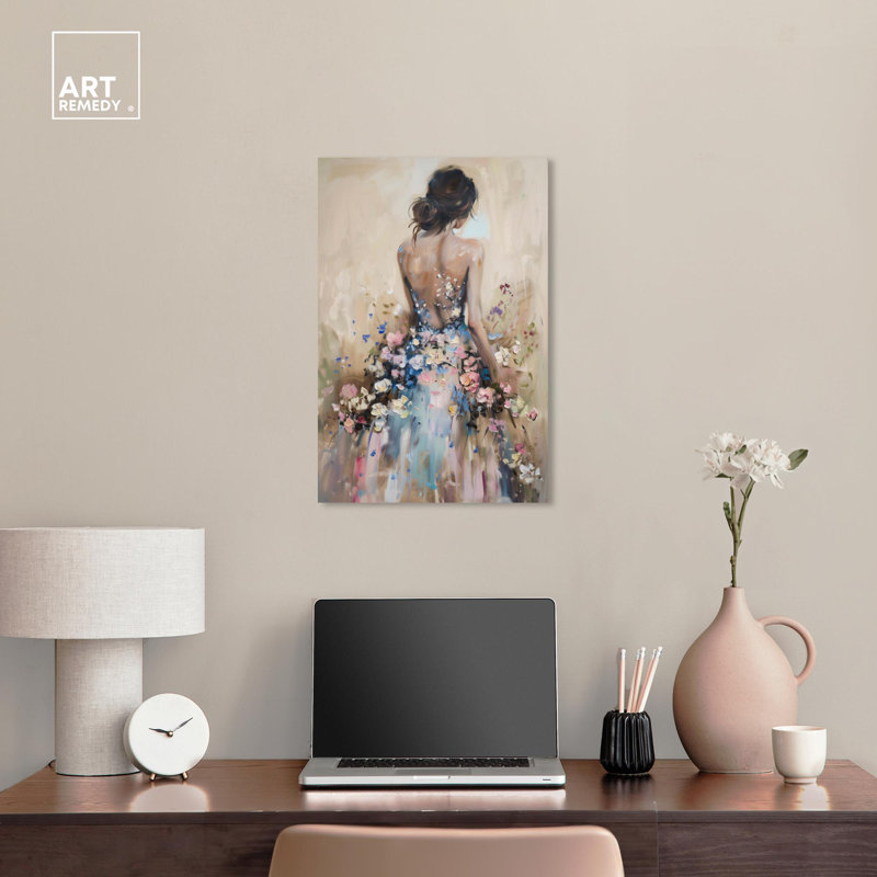 «Dress in Spring Bloom» par Art Remedy, Toile tendue, H 24 po x l 16 po