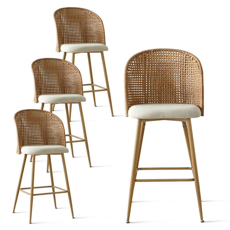 Ensemble de 4 tabourets de bar rembourrés 28,5 po Brendaliz