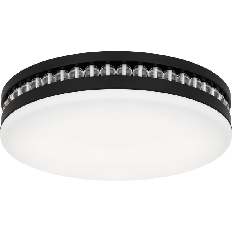 Carey Integrated LED Flush Mount With CCT Switch, Matte Black