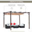 Pergola avec abat-jour rétractable Outsunny, aluminium-89289966-98228985