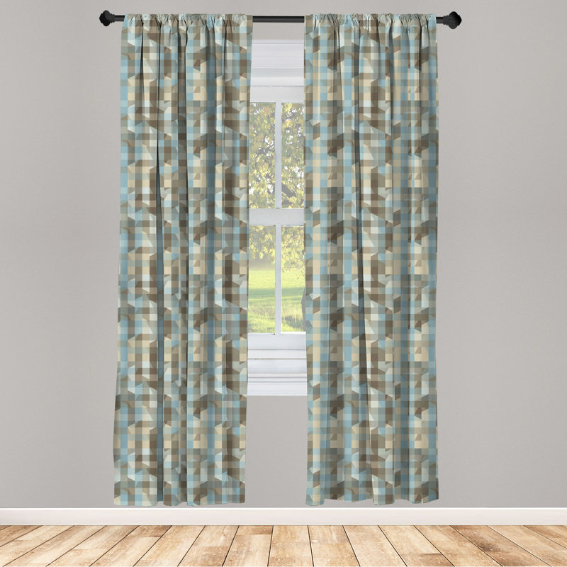 Semi-Sheer Rod Pocket Curtain Panels, 28" x 84"