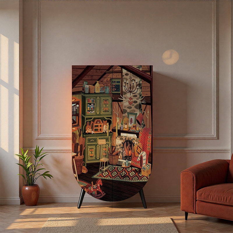 Armoire-penderie fonctionnelle en pin