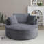 Fauteuil d'appoint rond surdimensionné 53 po - Chaise longue rembourrée en velours côtelé-550412239