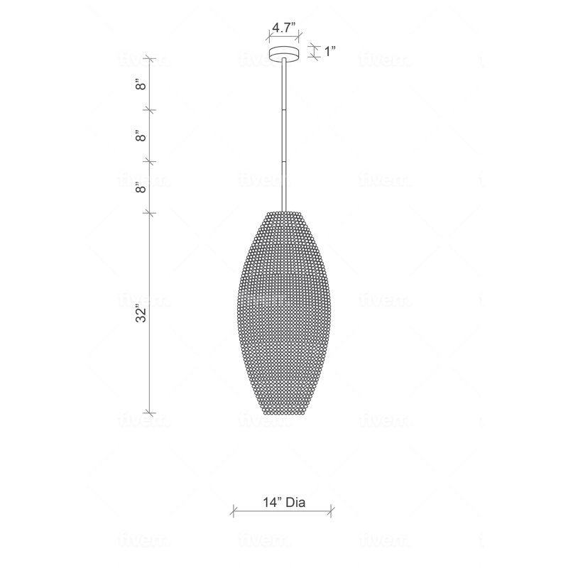 Beaded Imfibinga Bead Pendant Light