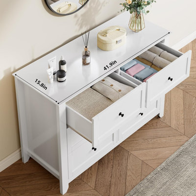 6 Drawer Dresser for Bedroom,Wooden Chest of Drawers with Deep Storage, Modern Storage Dresser for Entryway, Hallway, and Kids Room