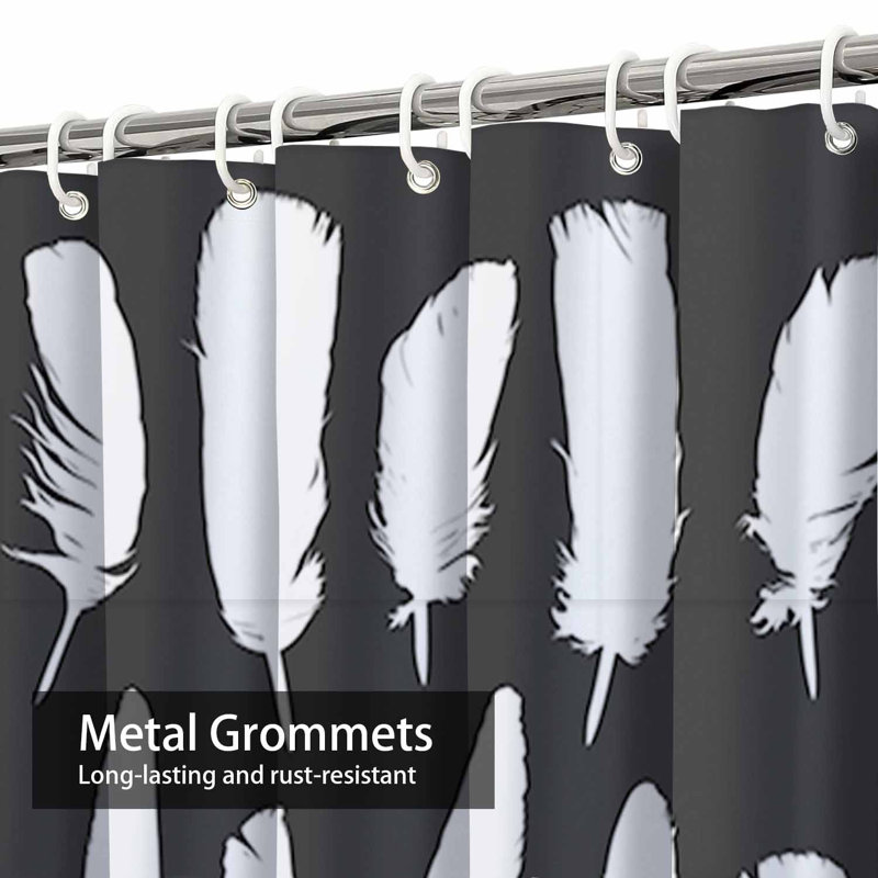 Rideau de douche Feather, L 72 po x l 72 po