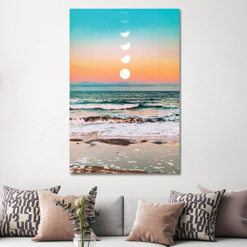 Beach Moon by 83 Oranges - Wrapped Canvas Gallery-Wrapped Canvas Giclée, 152.5 cm H x 101.5 cm W